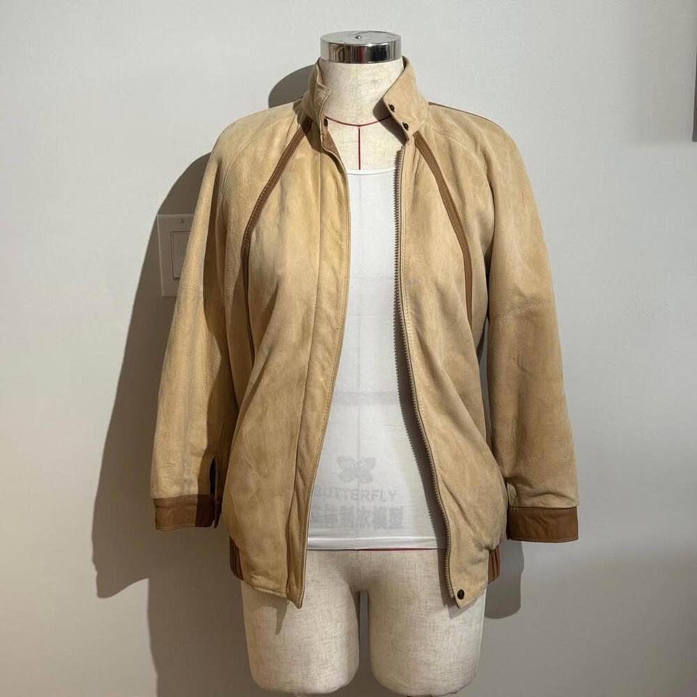Knight Tailors‎ Ltd Vintage New Zealand Suede 3/4 Sleeve Jacket Women's 8